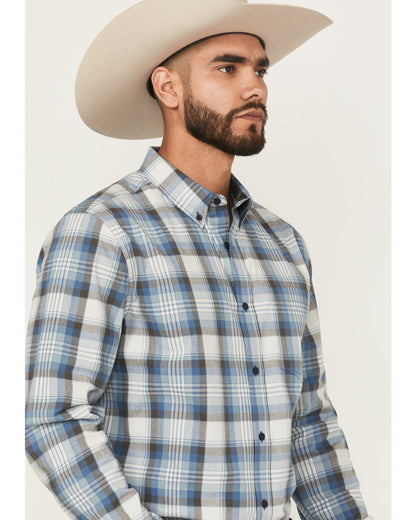 Cody James Men's Howdy Duty Plaid Print Long Sleeve Button-Down Wester