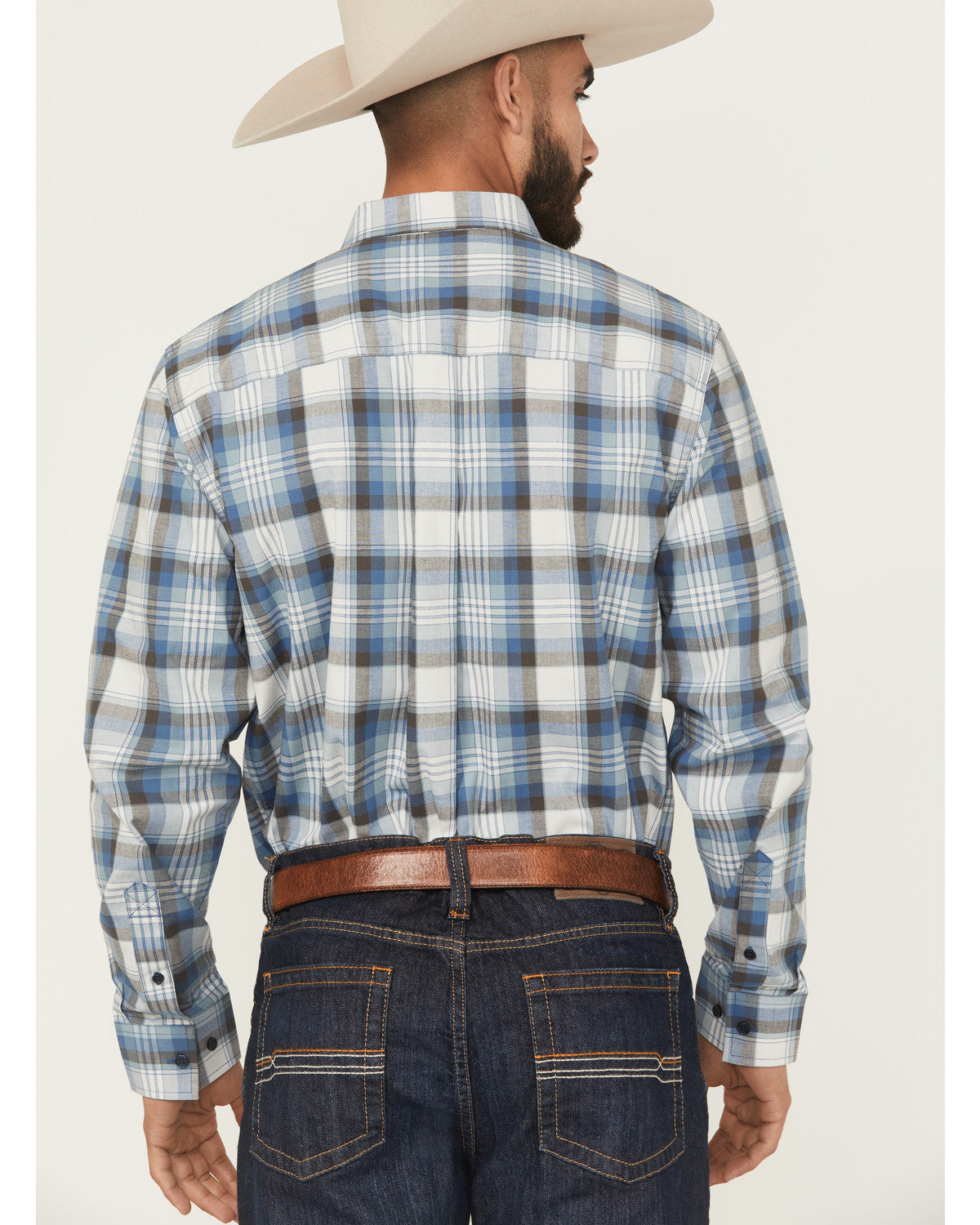 Cody James Men's Howdy Duty Plaid Print Long Sleeve Button-Down Wester