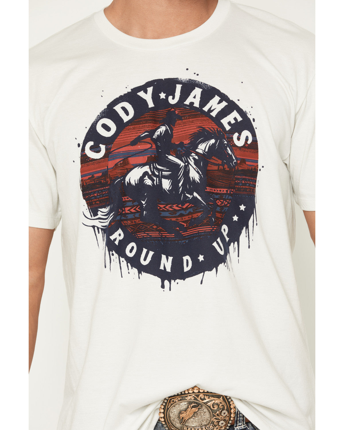 Cody James Men's Round Up Short Sleeve Graphic T-Shirt