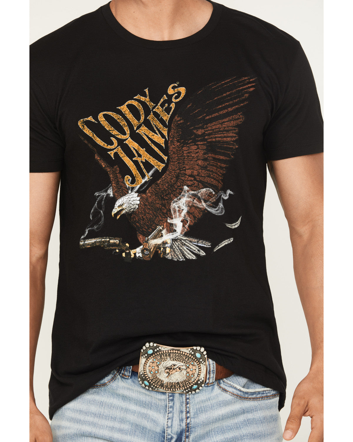Cody James Men's Guns Blazin Short Sleeve Graphic T-Shirt