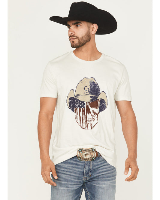 Cody James Men's Best Friend Americana Skull Short Sleeve Graphic T-Sh
