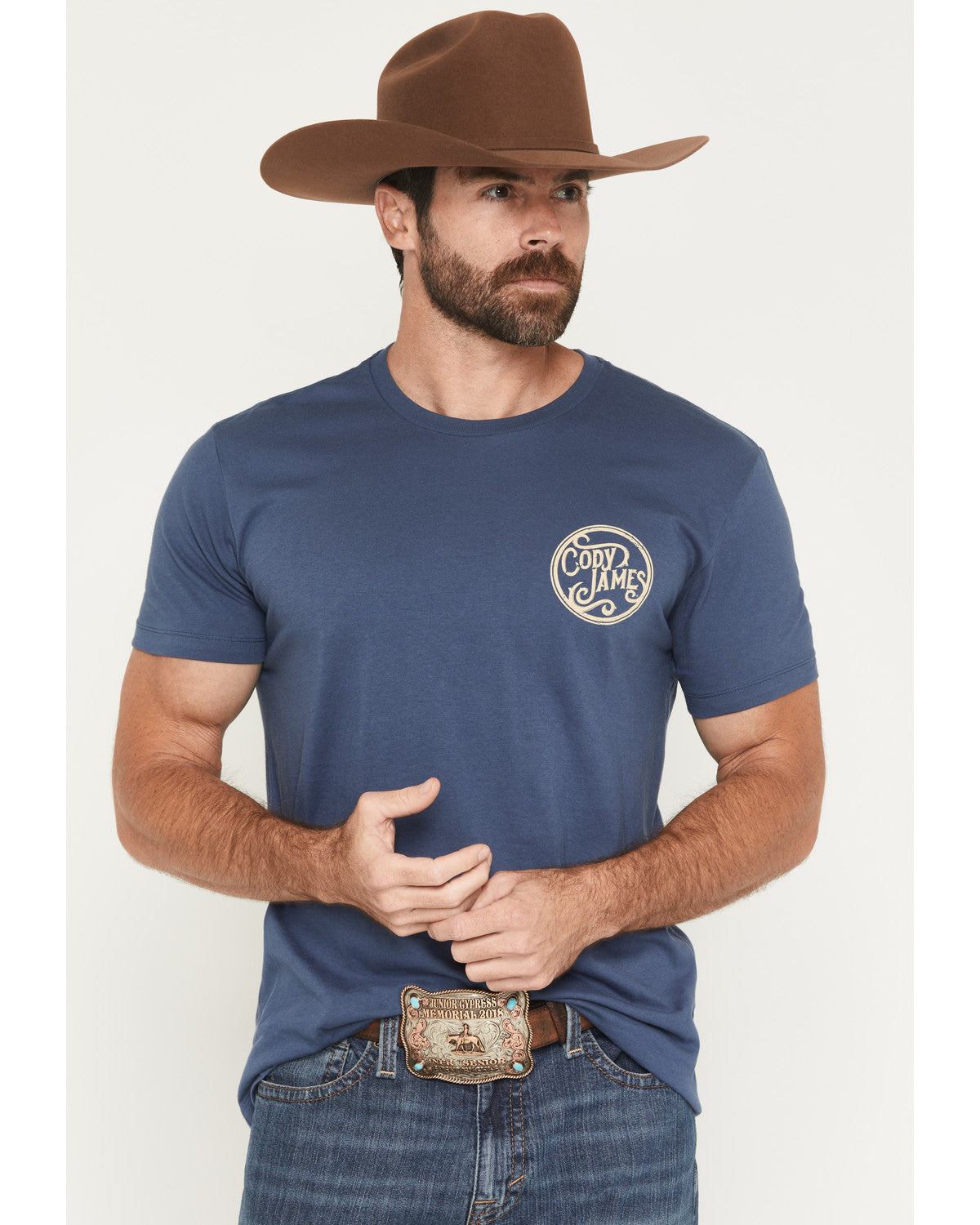 Cody James Men's Whiskey Barrel Logo Short Sleeve Graphic T-Shirt