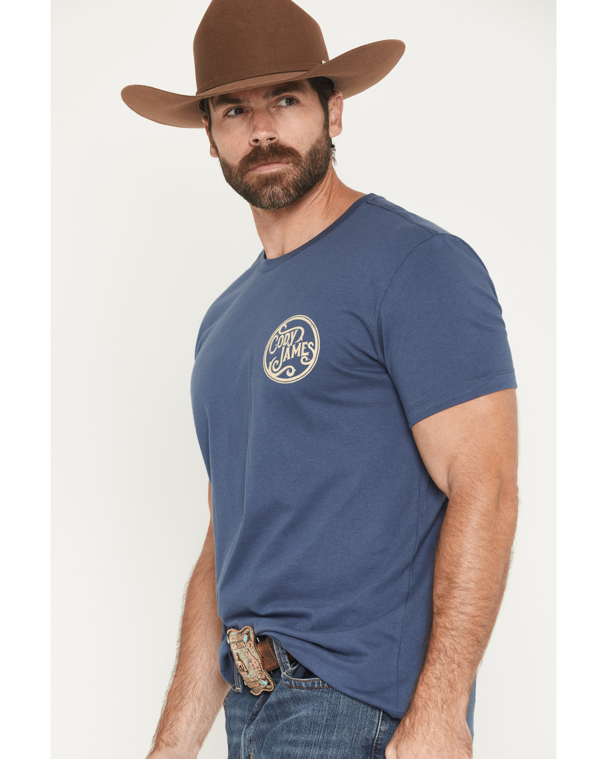 Cody James Men's Whiskey Barrel Logo Short Sleeve Graphic T-Shirt