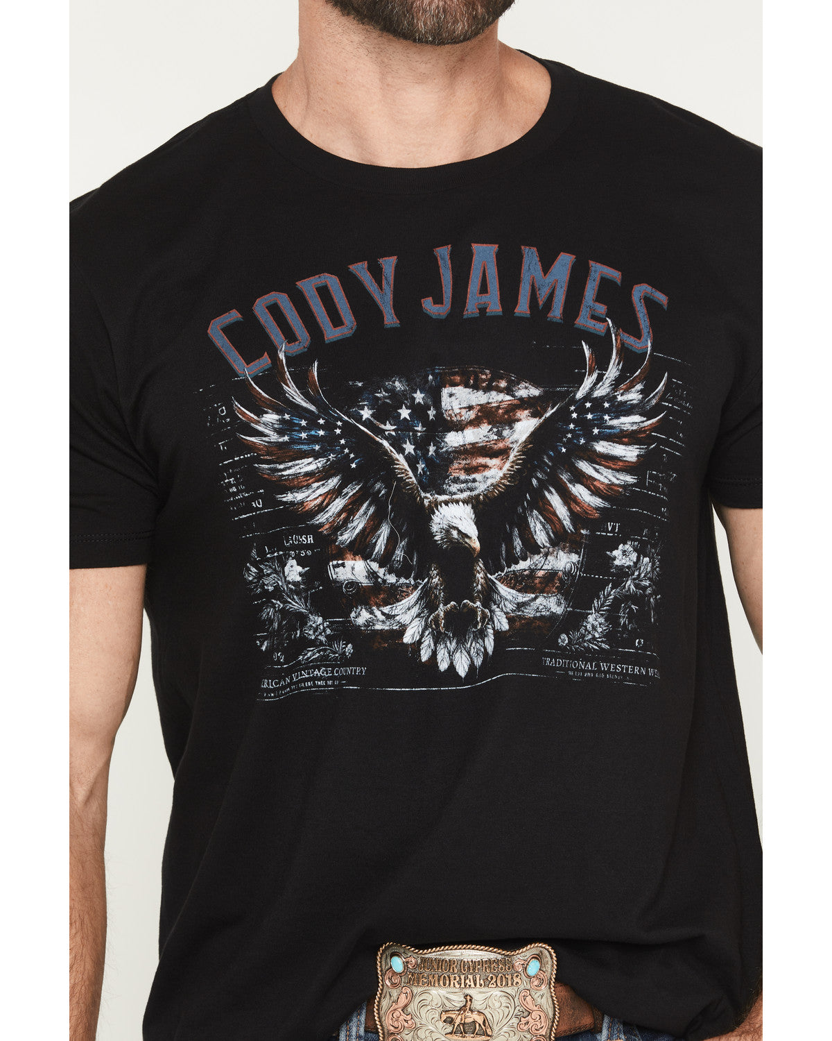 Cody James Men's Eagle Patriotic Short Sleeve Graphic T-Shirt