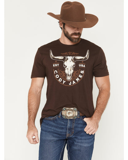 Cody James Men's USA Steerehead Short Sleeve Graphic T-Shirt