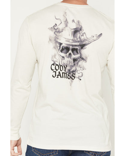 Cody James Men's Smoke Skeleton Long Sleeve Graphic T-Shirt