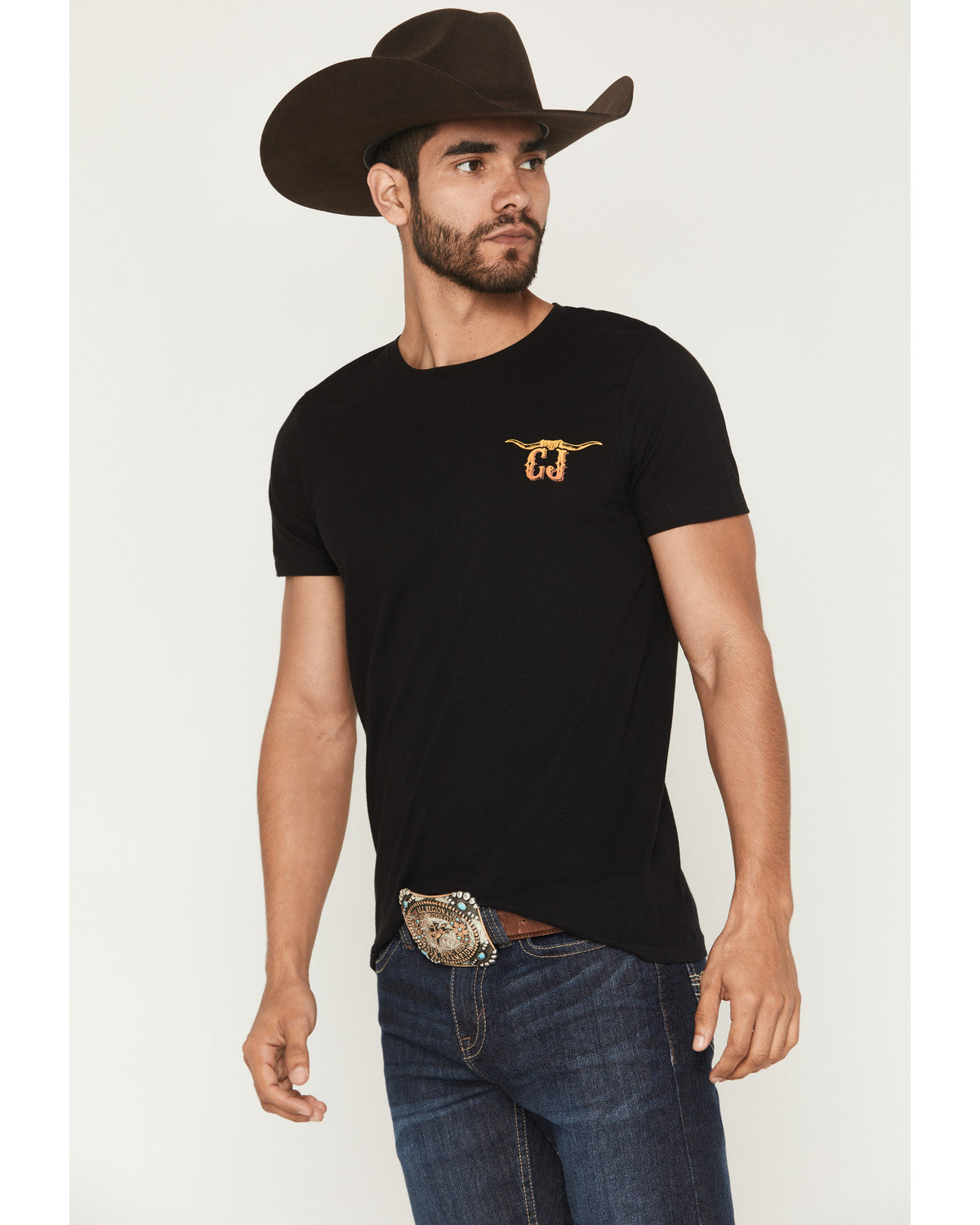 Cody James Men's Steer Head Logo Short Sleeve Graphic T-Shirt