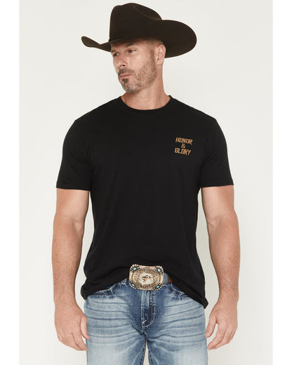 Cody James Men's Honor and Glory Eagle Embroidered Short Sleeve Graphi