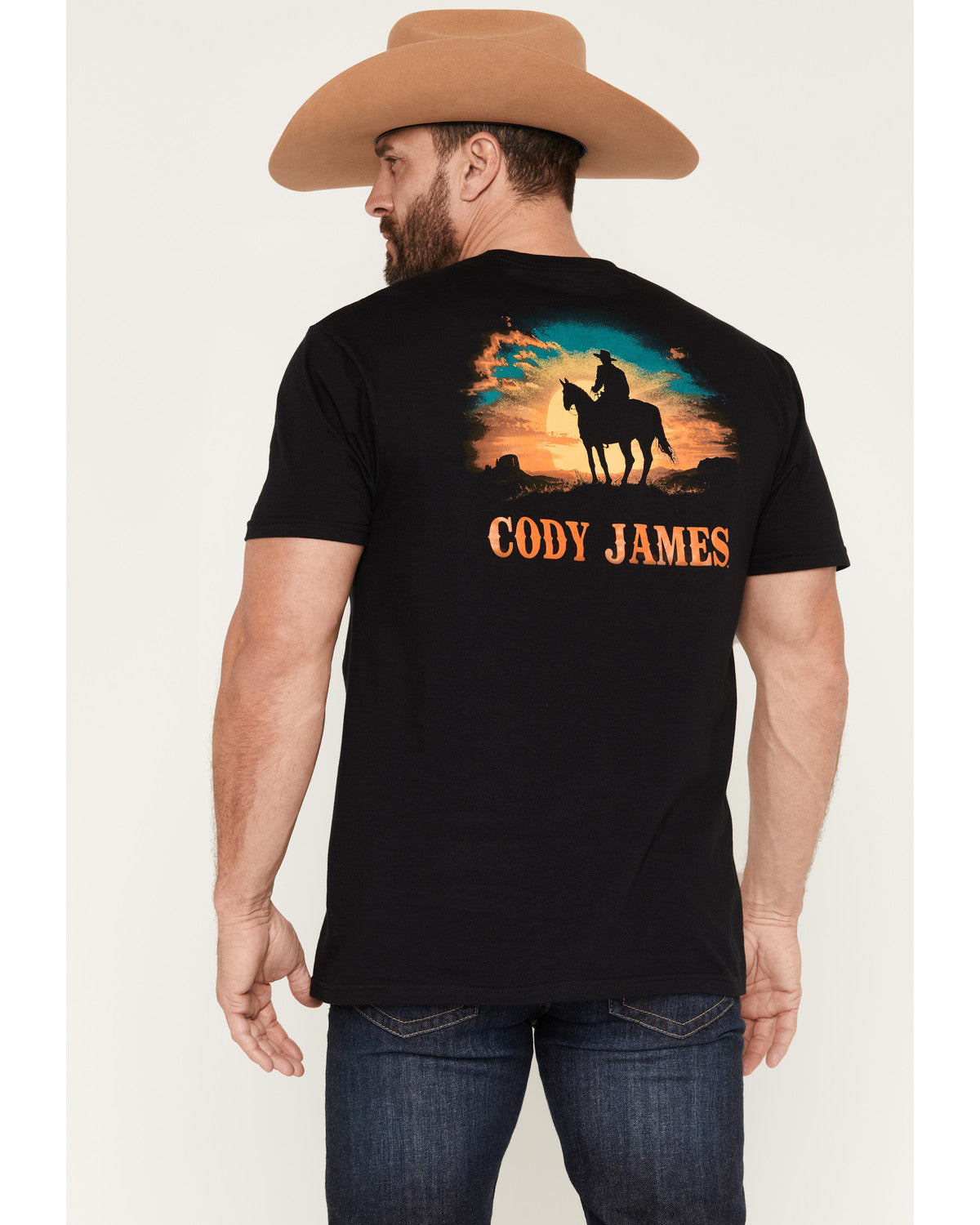 Cody James Men's Sunset Rider Short Sleeve Graphic T-Shirt