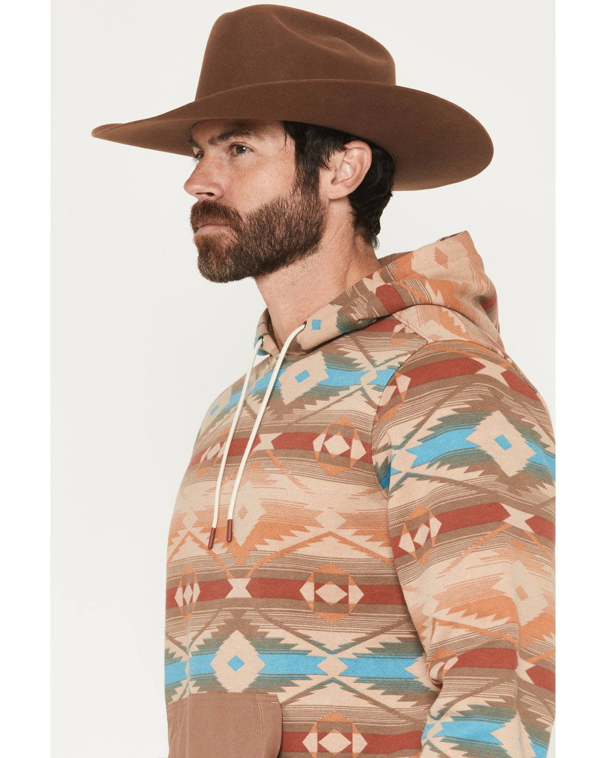Cody James Men's Denver Southwestern Print Hooded Sweatshirt