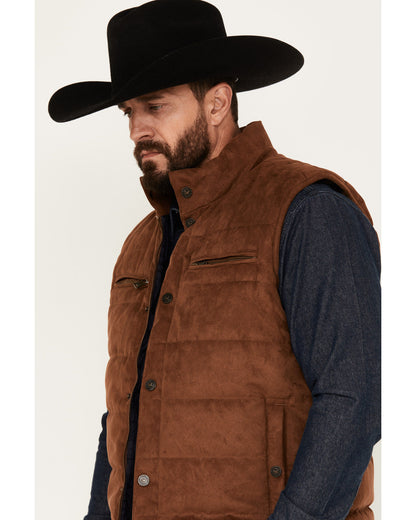Cody James Men's Faux Suede Puffer Vest
