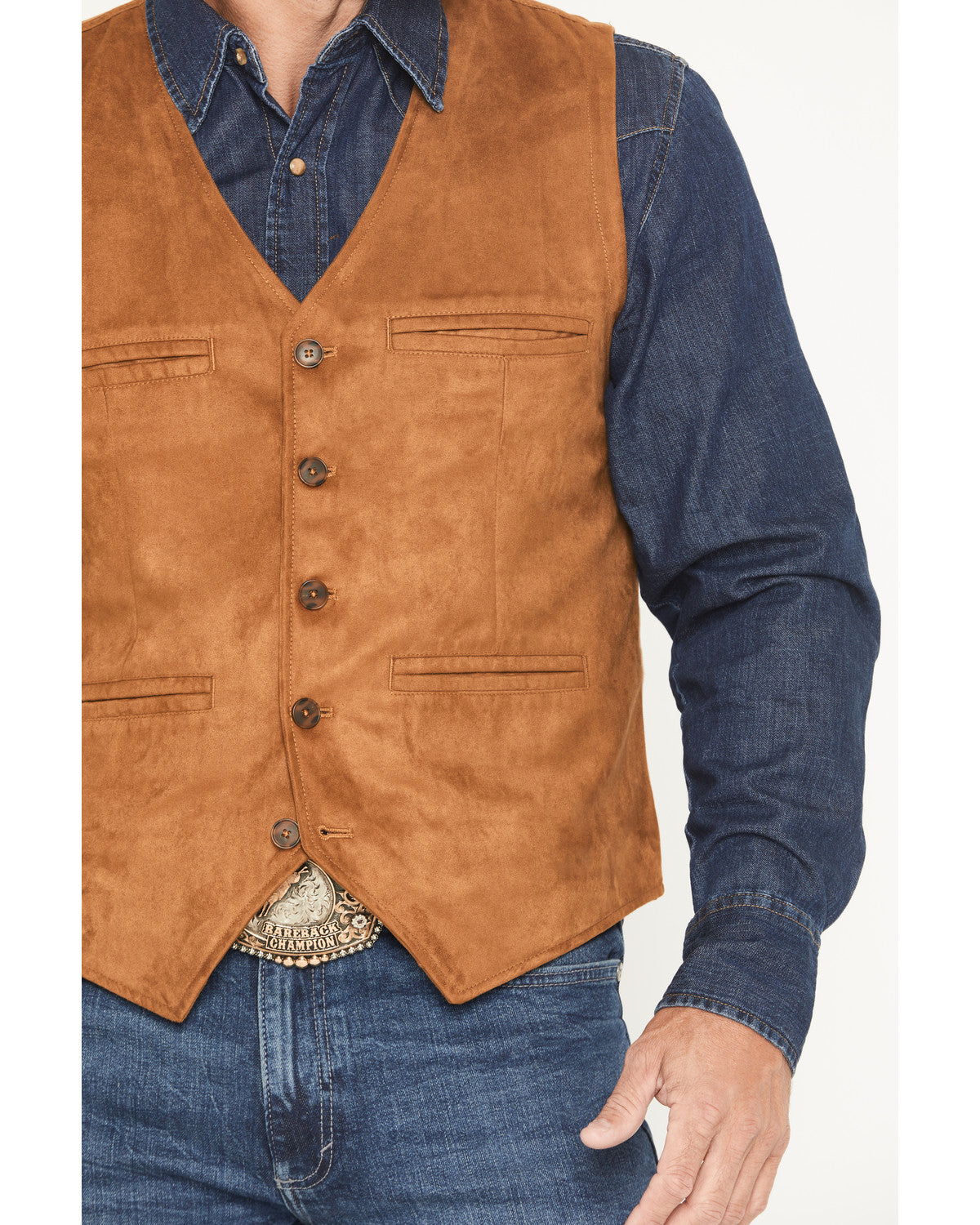 Cody James Men's Howard Faux Suede Button-Down Vest