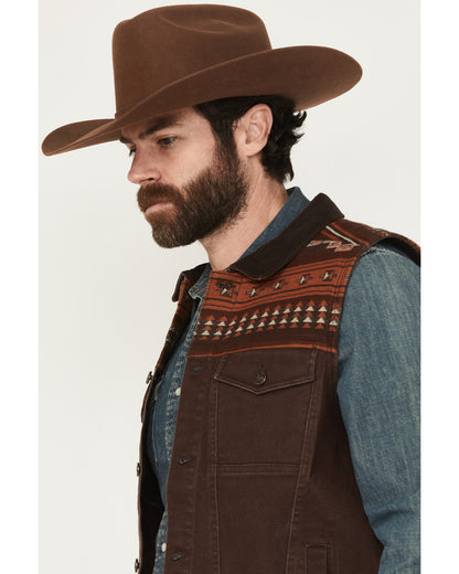 Cody James Men's Iroquois Southwestern Trucker Vest