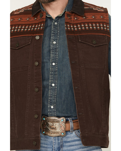 Cody James Men's Iroquois Southwestern Trucker Vest