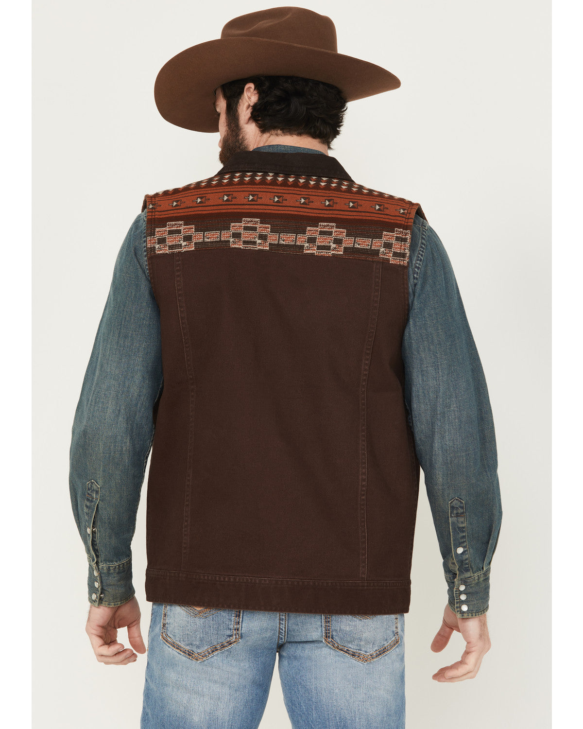 Cody James Men's Iroquois Southwestern Trucker Vest