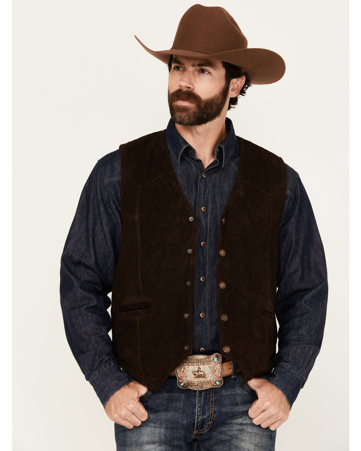 Cody James Men's Angus 2.0 Suede Snap Vest