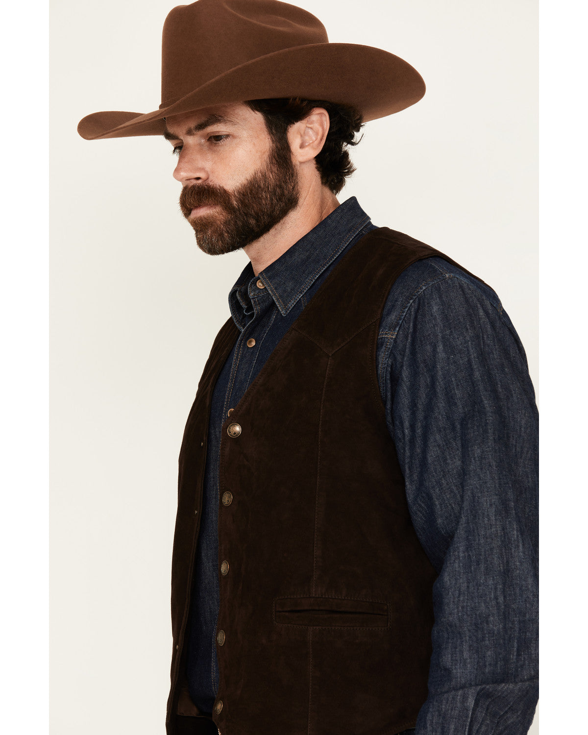 Cody James Men's Angus 2.0 Suede Snap Vest