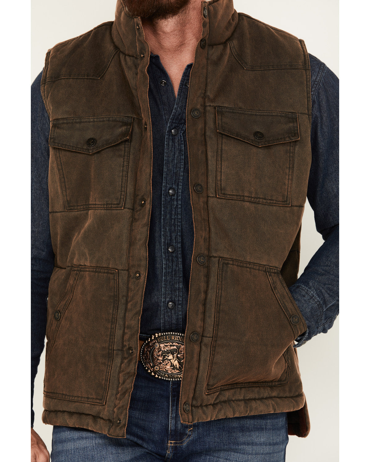 Cody James Men's Oil Slick Snap Vest
