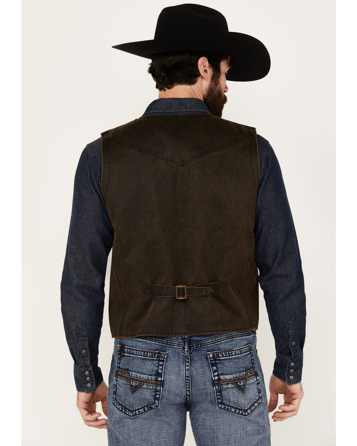 Cody James Men's Pancho Villa Oilskin Button-Front Western Vest