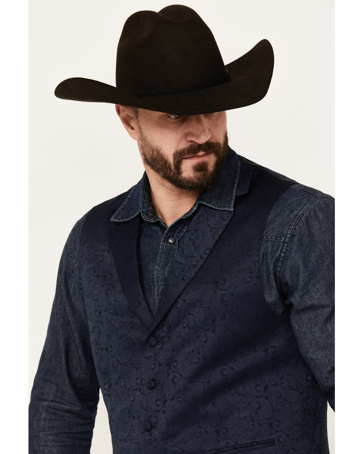 Cody James Men's Nashville Paisley Print Vest