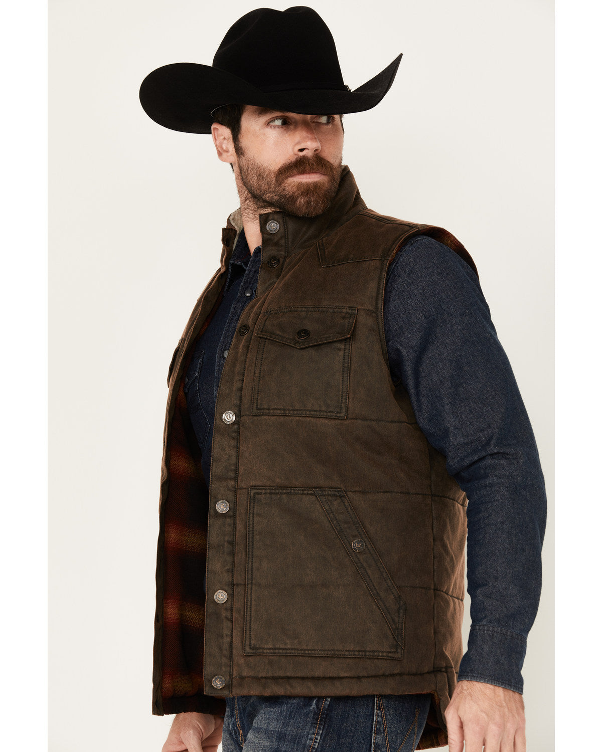 Cody James Men's Oil Slick Snap Vest - Big