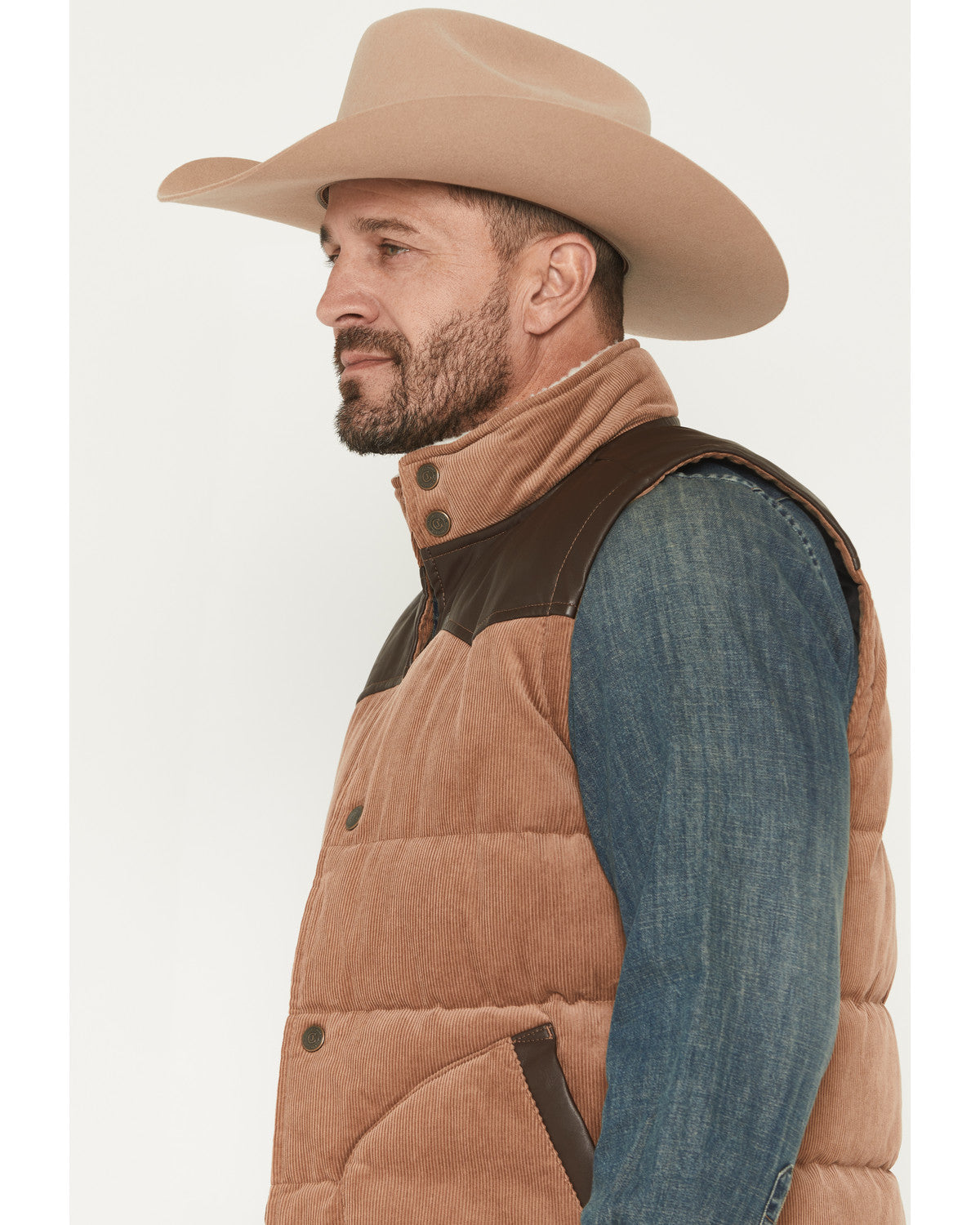 Cody James Men's Lonoke Corduroy Puffer Vest