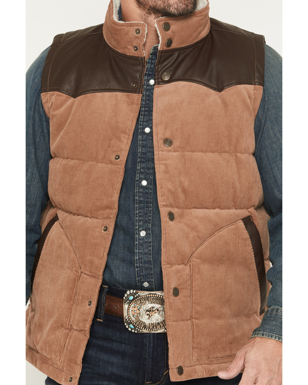 Cody James Men's Lonoke Corduroy Puffer Vest