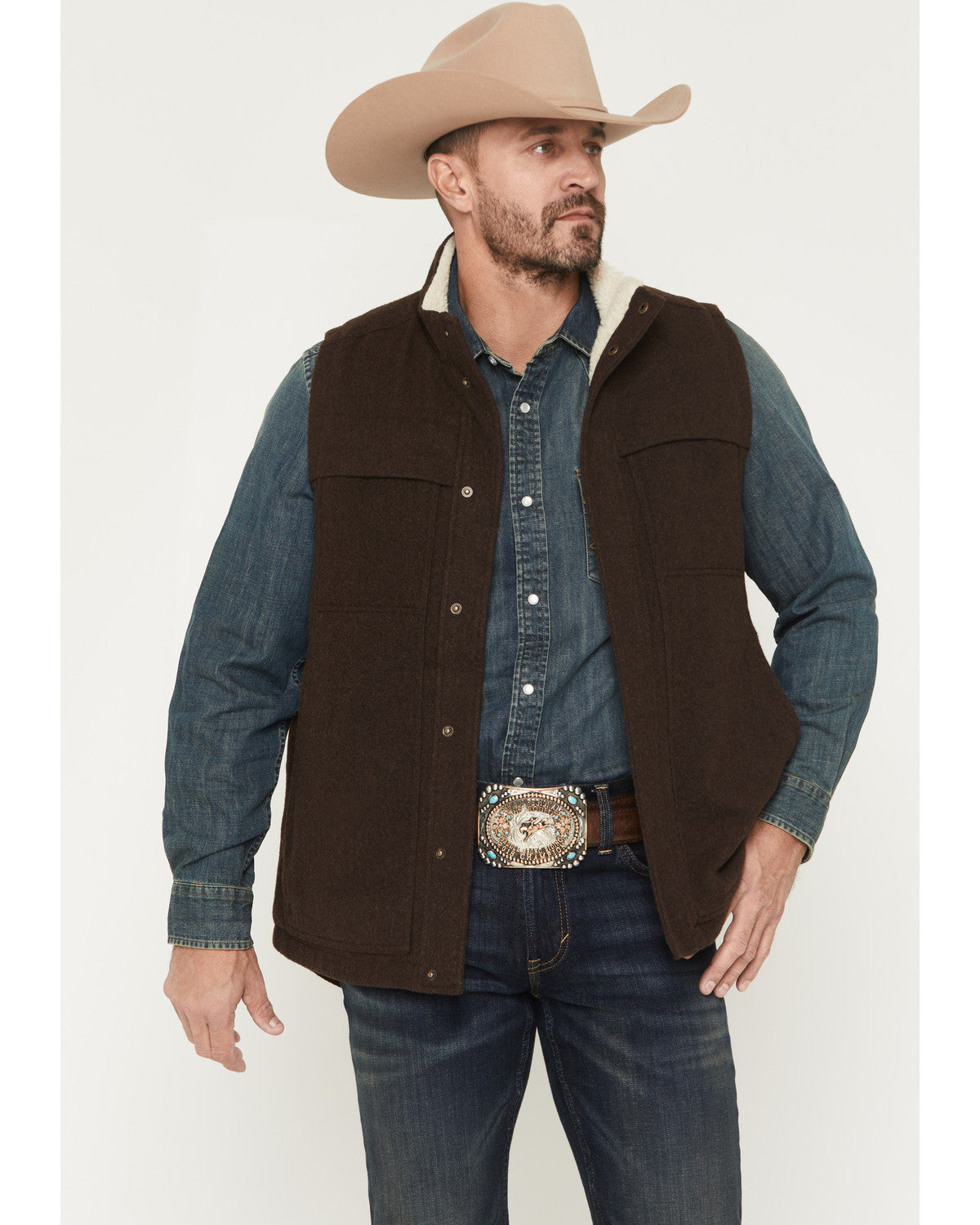 Cody James Men's Miller Sherpa Lined Wool Vest