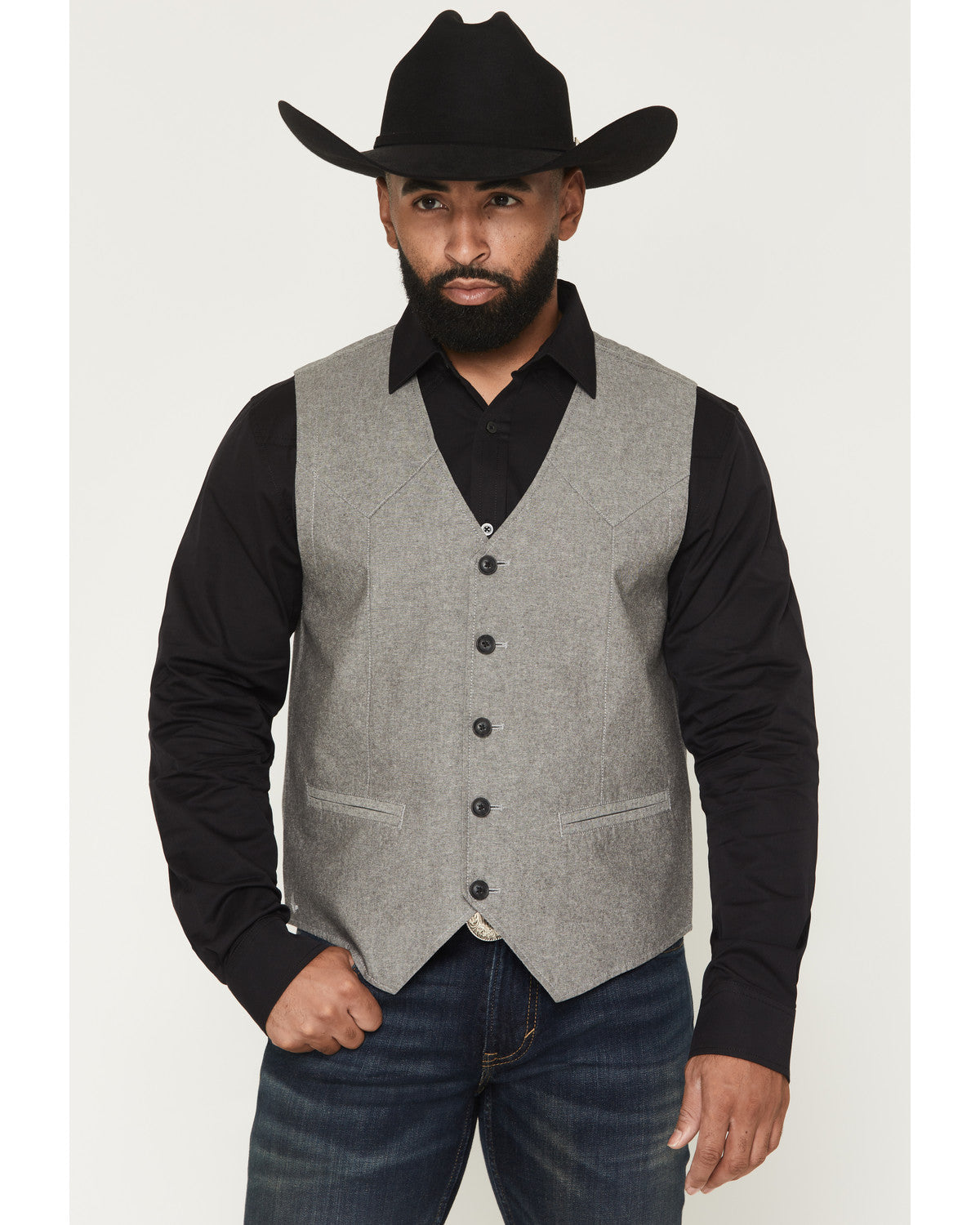 Cody James Men's Brogue Button-Down Vest