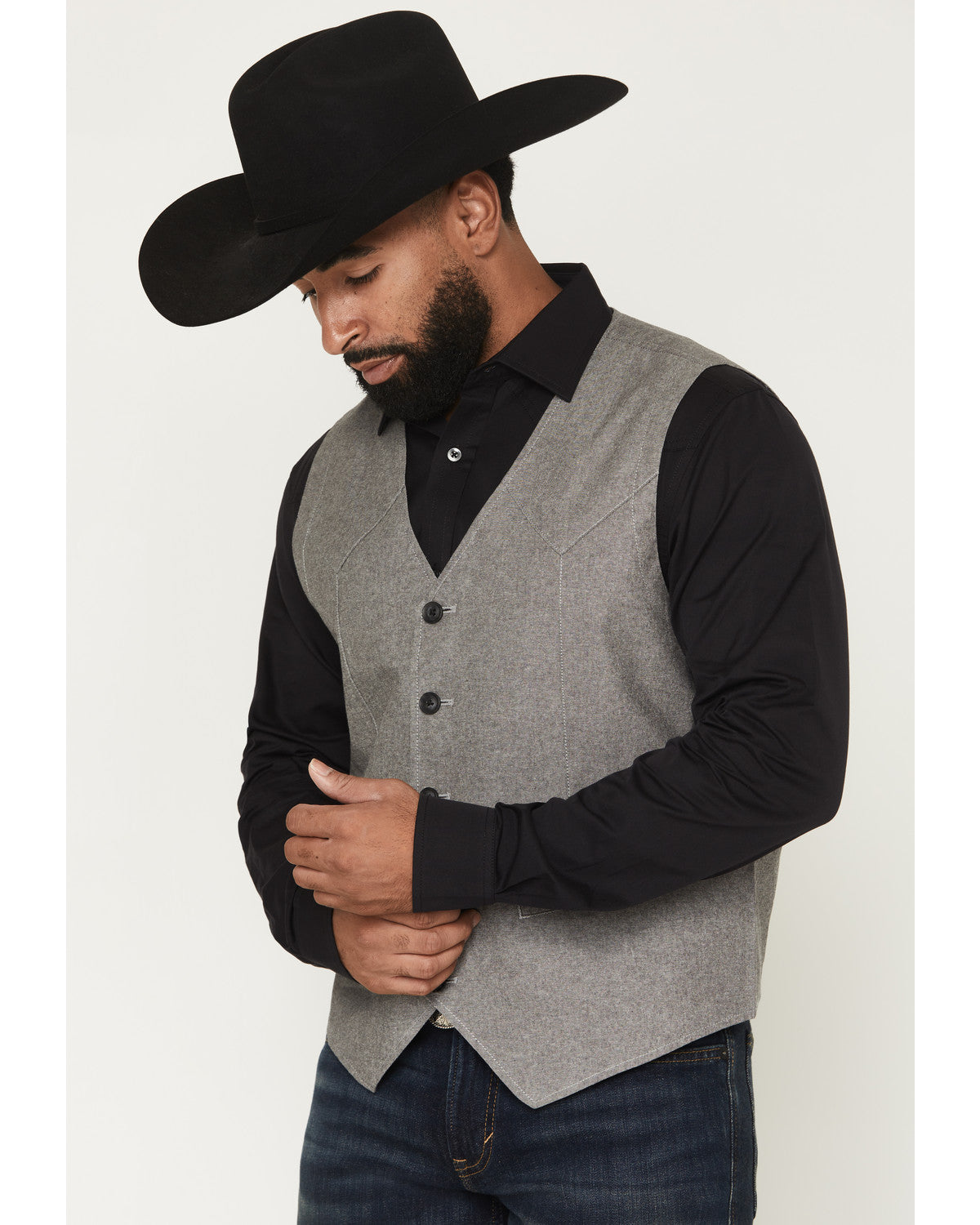 Cody James Men's Brogue Button-Down Vest