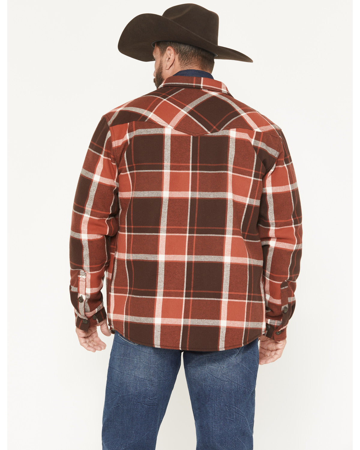 Cody James Men's Baxter Sherpa Lined Plaid Print Flannel Shirt Jacket