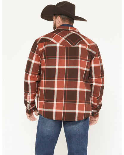 Cody James Men's Baxter Sherpa Lined Plaid Print Flannel Shirt Jacket