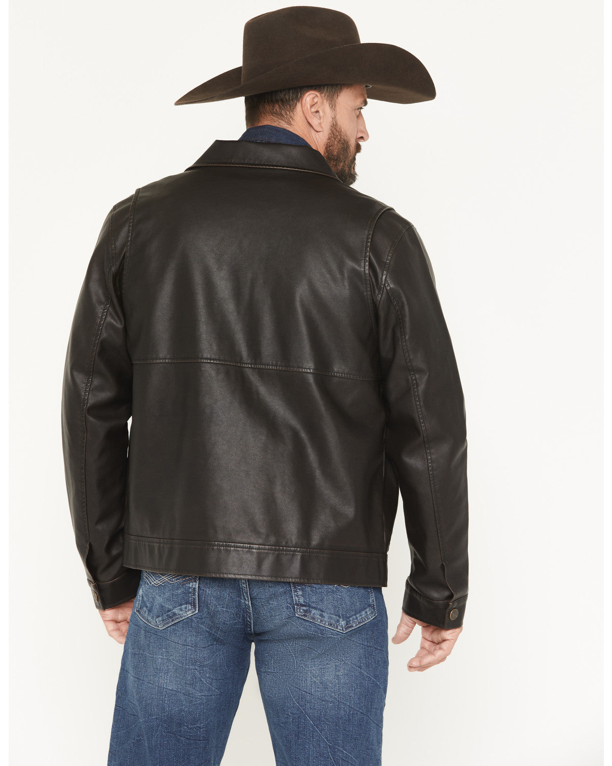 Cody James Men's Faux Leather Moto Jacket - Tall