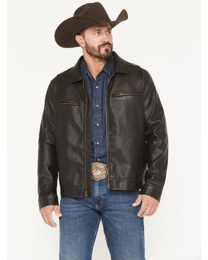 Cody James Men's Faux Leather Moto Jacket - Big