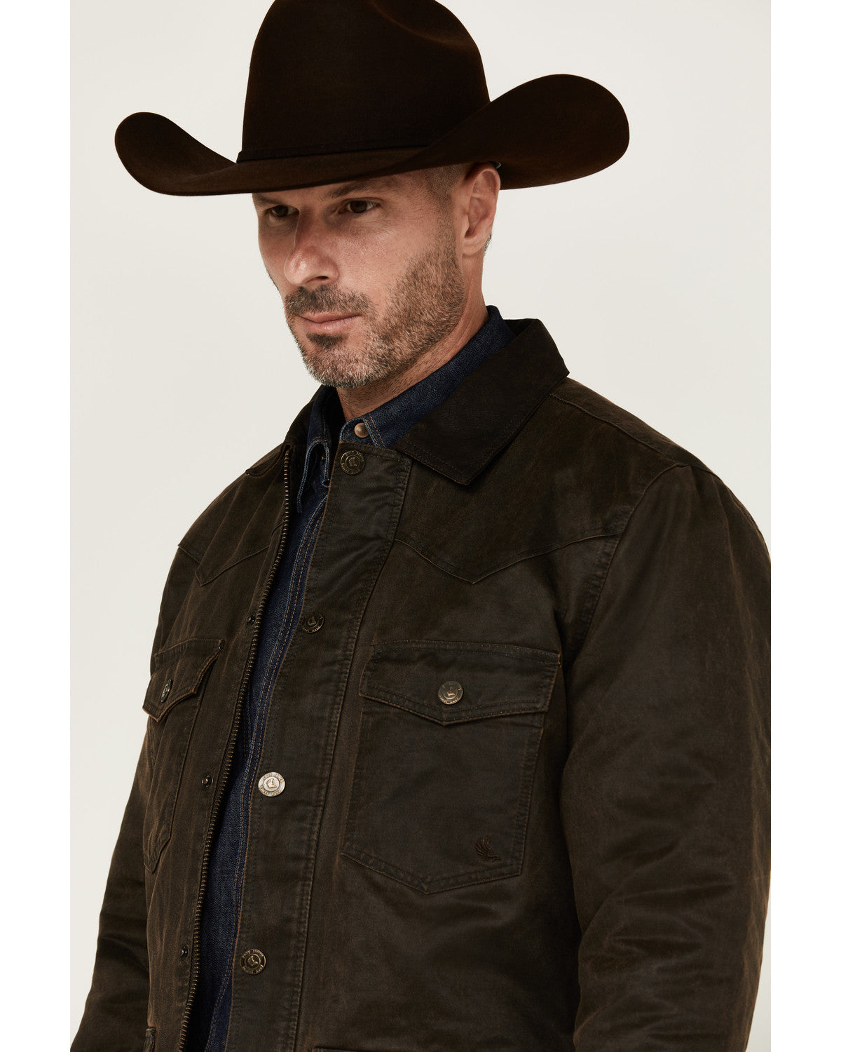 Cody James Men's Road Dust Washed Oil Skin Long Jacket - Tall