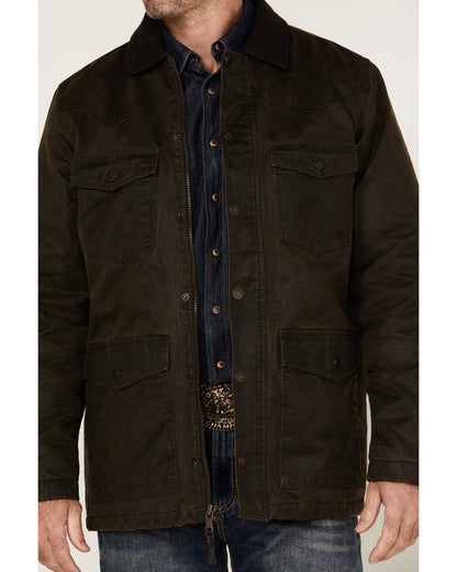 Cody James Men's Road Dust Washed Oil Skin Long Jacket - Tall