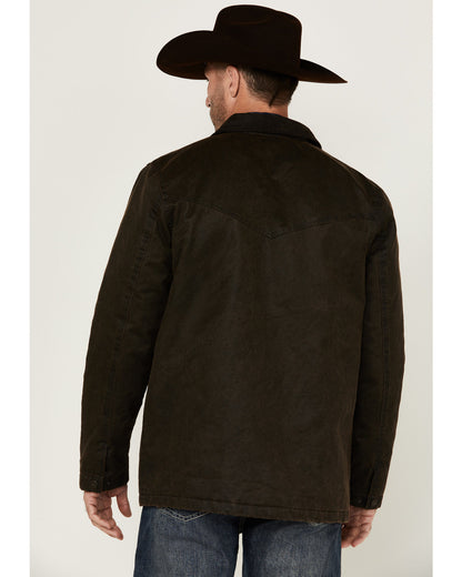 Cody James Men's Road Dust Washed Oil Skin Long Jacket - Tall
