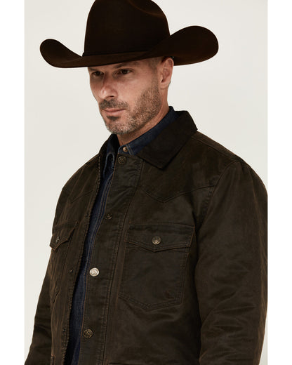 Cody James Men's Road Dust Washed Oil Skin Long Jacket - Big