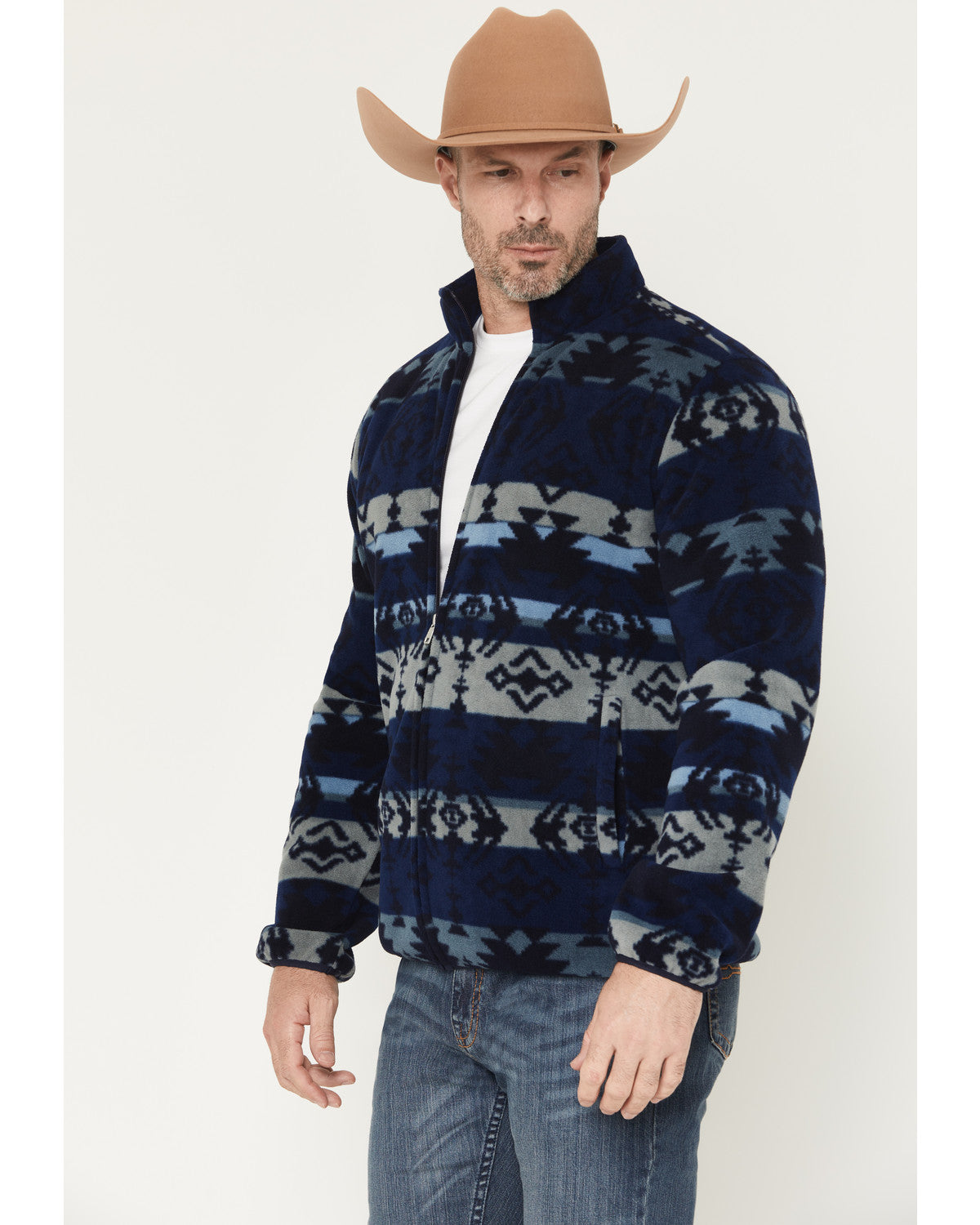 Cody James Men's Barrens Southwestern Print Zip-Up Jacket