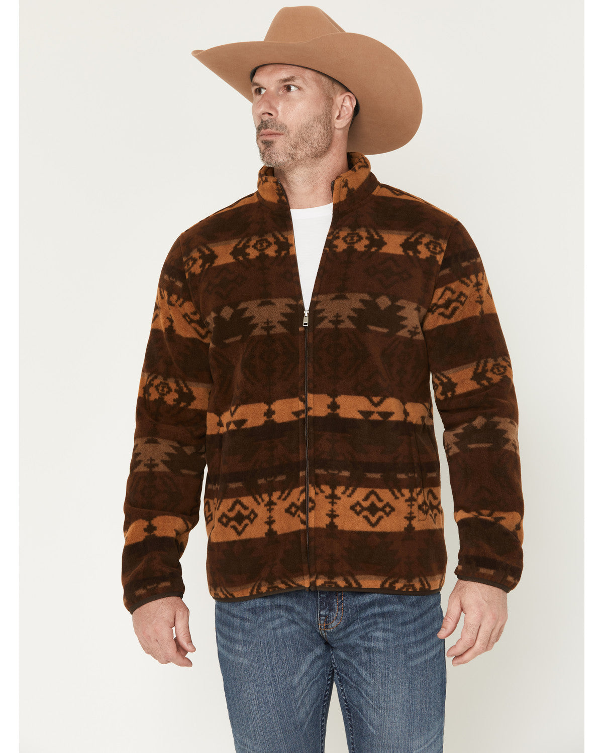 Cody James Men's Willows Southwestern Print Zip-Up Jacket