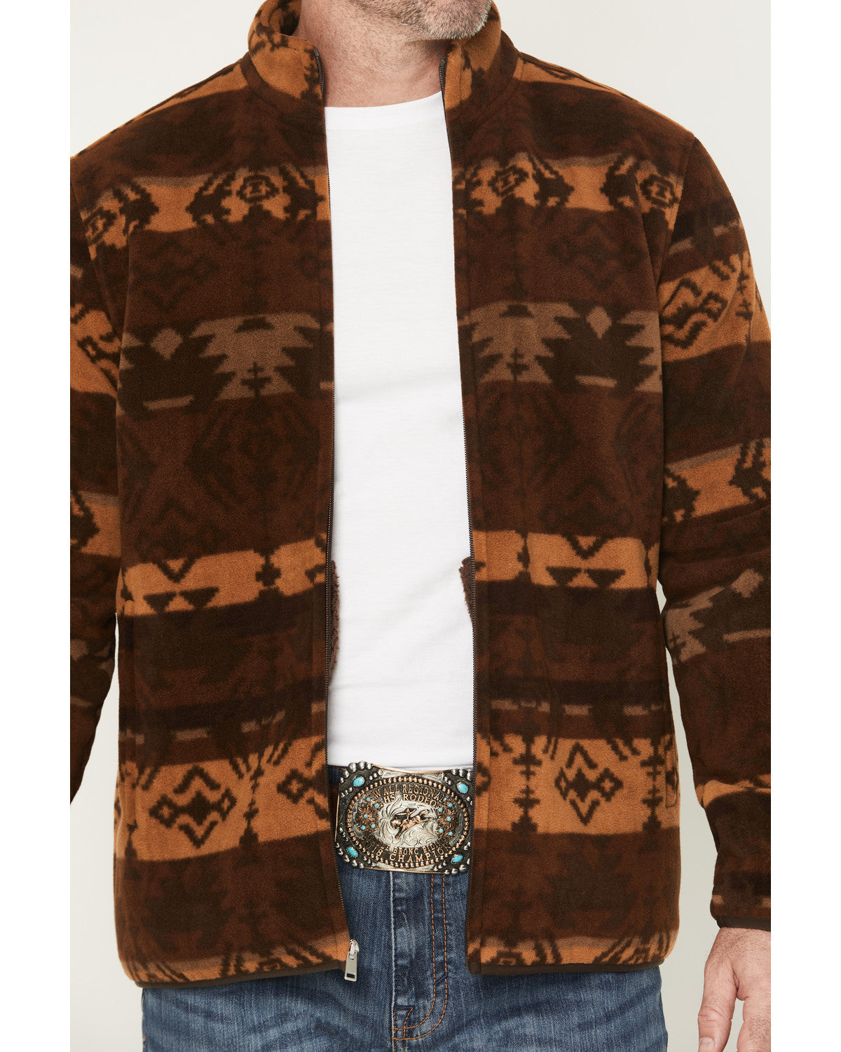 Cody James Men's Willows Southwestern Print Zip-Up Jacket