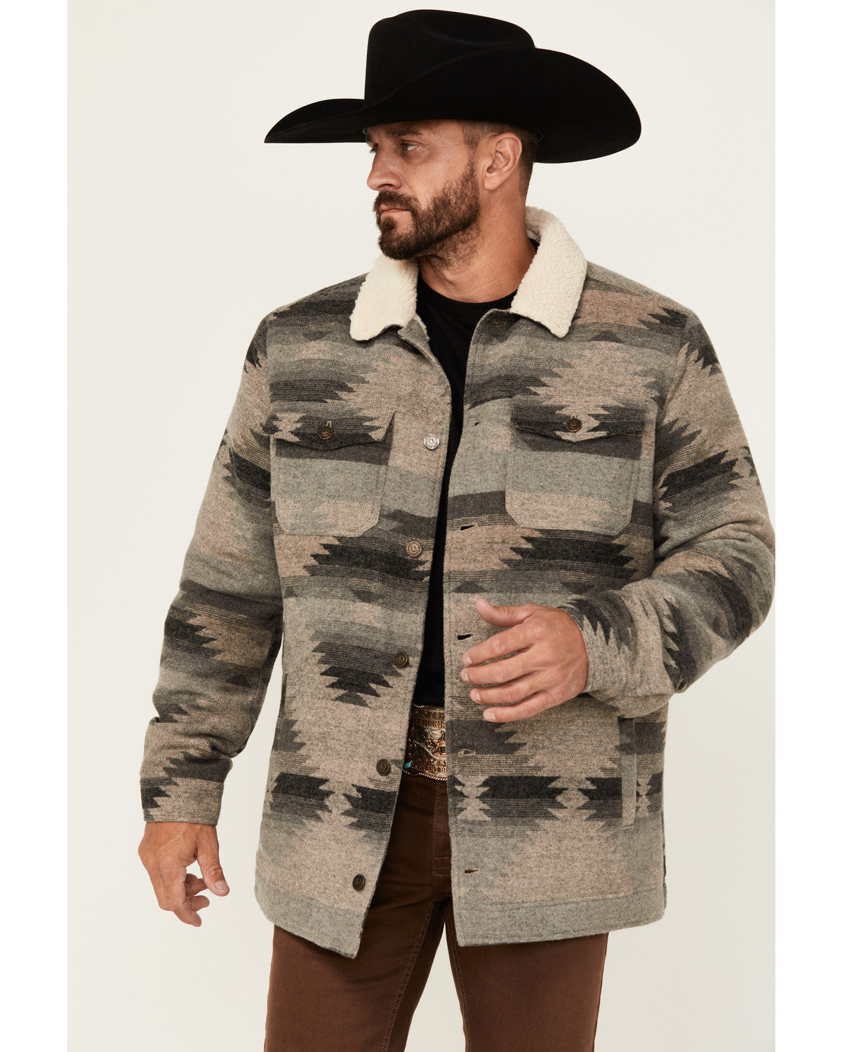 Cody James Men's Whiskey Southwestern Print Jacket