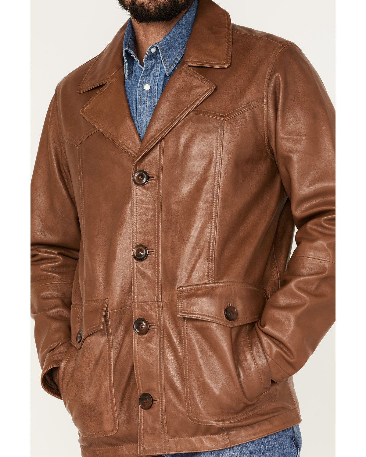 Cody James Men's Dale Leather Field Jacket