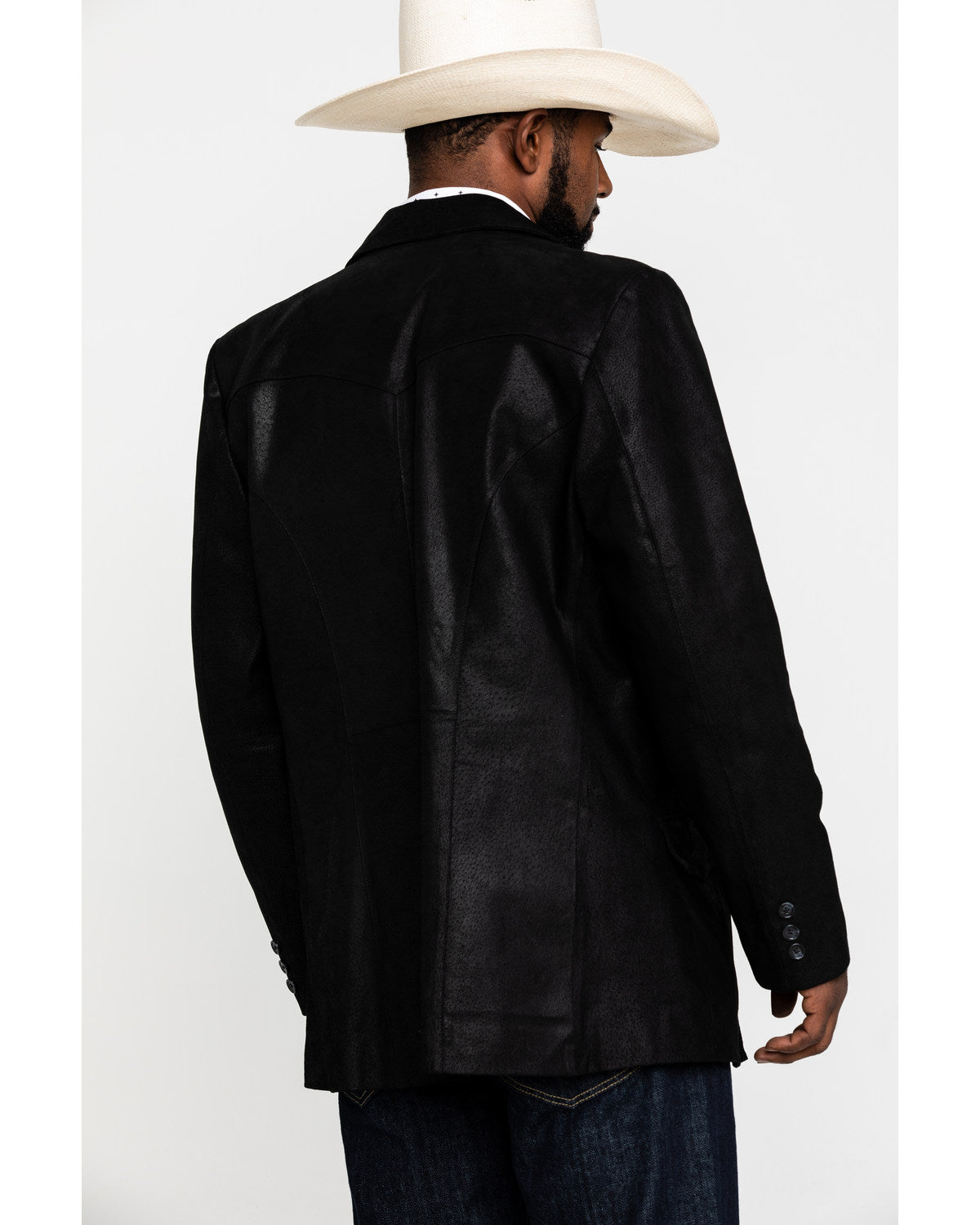 Cody James Men's Black Suede Blazer Jacket - Big & Tall