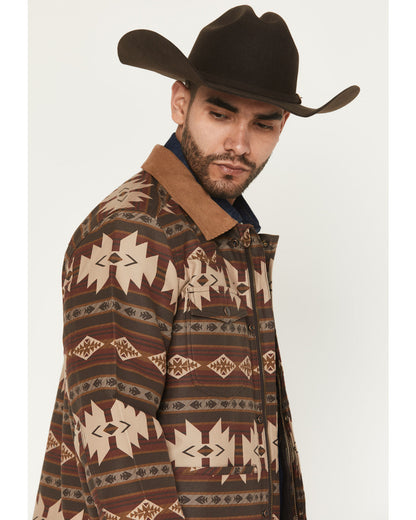 Cody James Men's FR Buck Southwestern Print Barn Coat