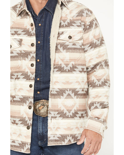 Cody James Men's Emmons Sherpa Lined Southwestern Striped Flannel Shir