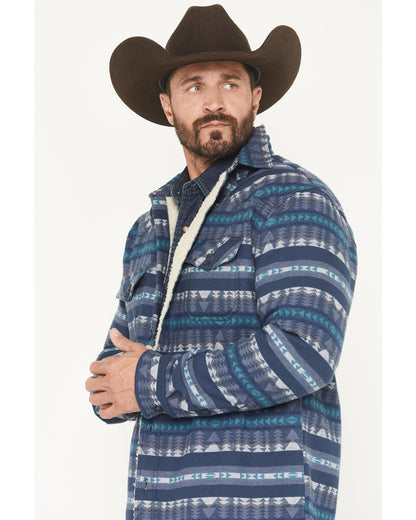 Cody James Men's Benton Sherpa Lined Southwestern Print Flannel Shirt