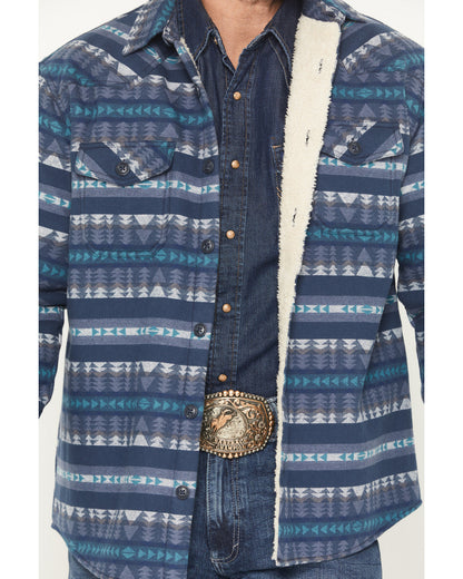 Cody James Men's Benton Sherpa Lined Southwestern Print Flannel Shirt