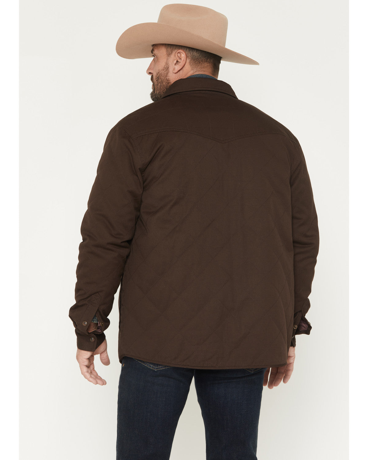 Cody James Men's Boone Quilted Flannel Lined Snap Shirt Jacket
