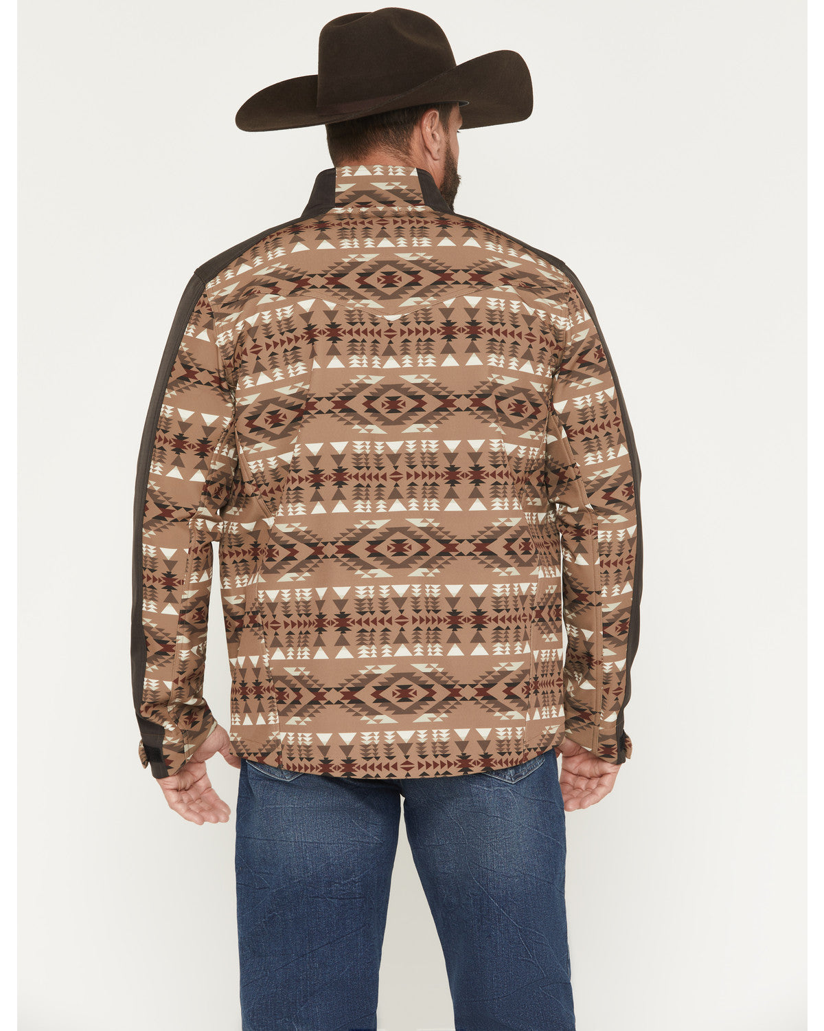 Cody James Men's Calhoun Southwestern Print Textured Softshell Jacket